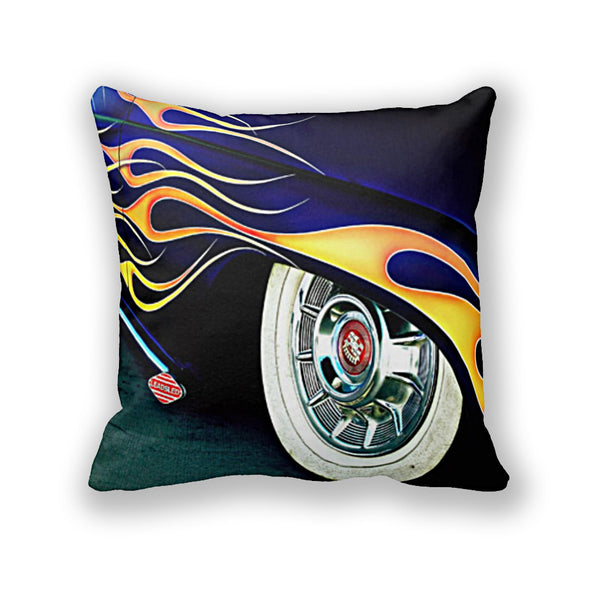 Lead Sled with Flames Throw Pillow