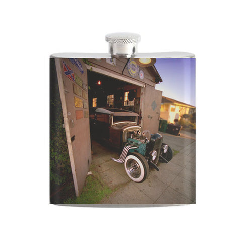 Hot Rod Garage Flask